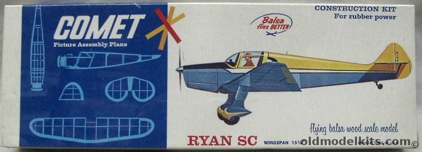 Comet Ryan SC - 15 inch Wingspan Powered Flying Model, 3103-69 plastic model kit